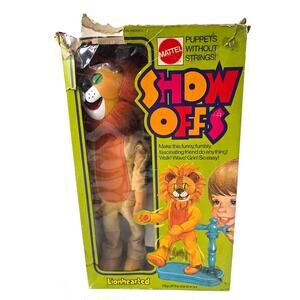Vintage 1973 Mattel Show Offs Lionhearted Puppet 16" Tall